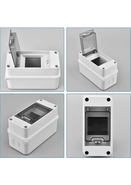3 Yollu Dağıtım Koruma Kutusu, Su Geçirmez Şeffaf Kapak 3 Dın Ray Dış Mekan Dağıtım Bağlantı Kutusu 2 Adet (Yurt Dışından) modelleri