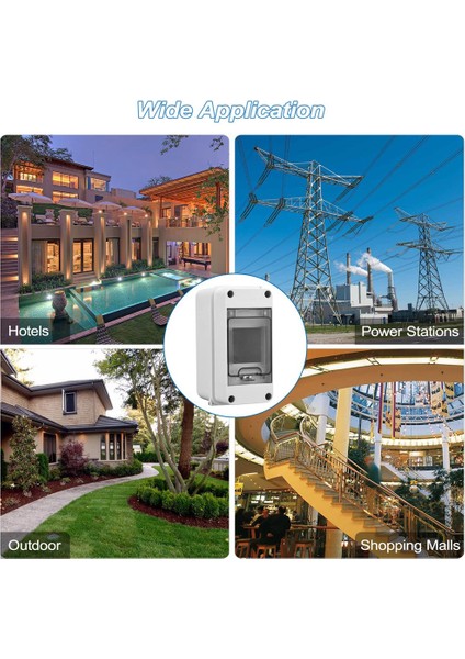 3 Yollu Dağıtım Koruma Kutusu, Su Geçirmez Şeffaf Kapak 3 Dın Ray Dış Mekan Dağıtım Bağlantı Kutusu 2 Adet (Yurt Dışından) indirimleri