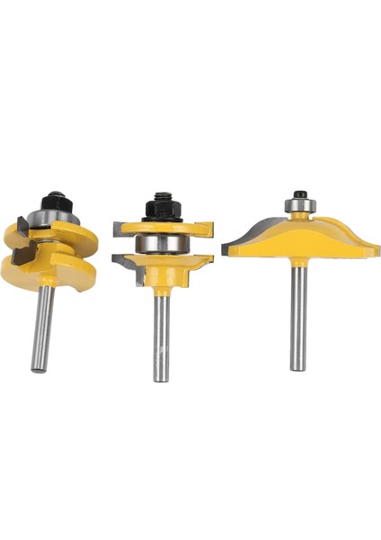 3pc1/4 Yükseltilmiş Panel Dolap Kapı Yönlendirici Bit Seti - 3 Bit Ogee Ağaç Işleme Kesici Ağaç Işleme Yönlendirici Uçları (Yurt Dışından)