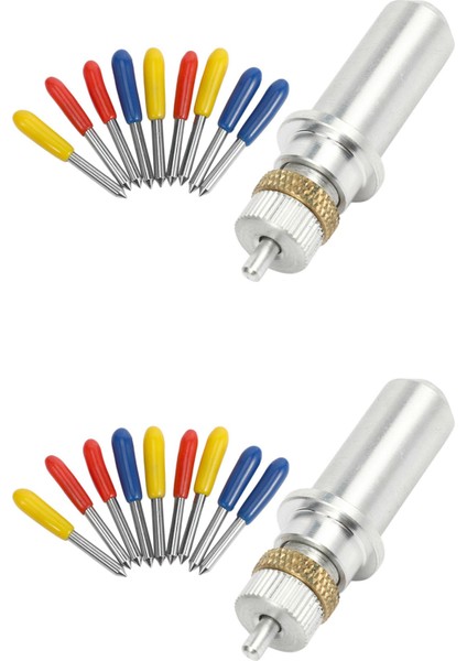 2 Adet Tungsten Çelik Oyma Çizim Kesici Bıçak Tutucu ile 18 Adet 30/45/60 Derece Vinil Kesici Bıçaklar 23X2MM (Yurt Dışından)