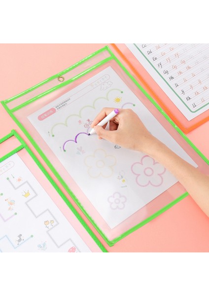 30 Çok Renkli Kuru Silme Cepleri, Büyük Boy 10 x 13 Cepler, Sınıf Organizasyonu Için Mükemmel, Yeniden Kullanılabilir Kuru Silme Cepleri, Öğretim Malzemeleri, 30'lu Paket (Yurt Dışından) fiyatları