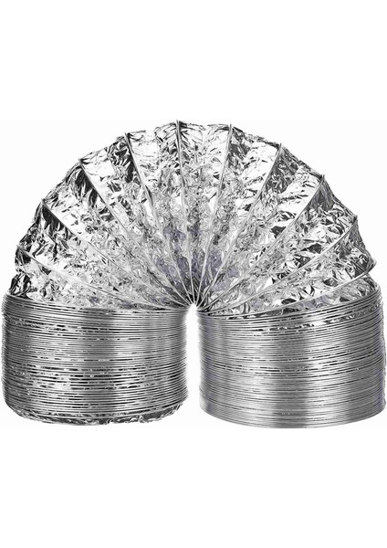2x 4 Inç Vantilatör Borusu 100MM Pvc Alüminyum Boru Havalandırma Borusu Hortum Esnek Kanal 3/2 M Hava Sistemi Havalandırma Banyo (Yurt Dışından)