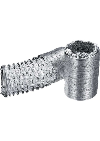 2x 4 Inç Vantilatör Borusu 100MM Pvc Alüminyum Boru Havalandırma Borusu Hortum Esnek Kanal 3/2 M Hava Sistemi Havalandırma Banyo (Yurt Dışından)