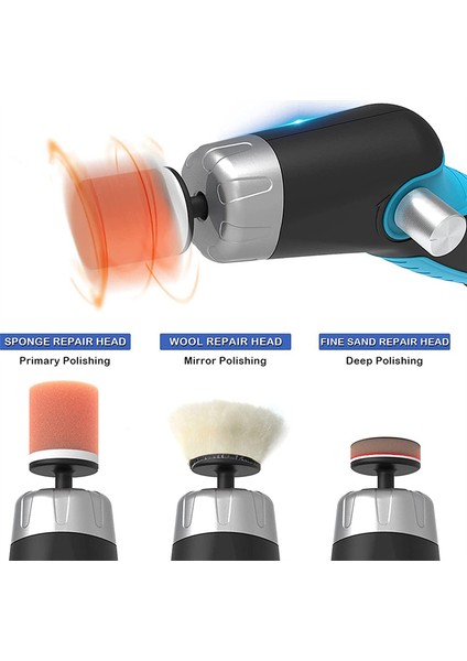Akülü Araba Tampon Parlatıcı, Araba Detaylandırma Için Mini Taşınabilir Parlatıcı Alet Kiti W/12V 2000MAH Şarj Edilebilir Pil ve Kablo (Yurt Dışından) fiyatları