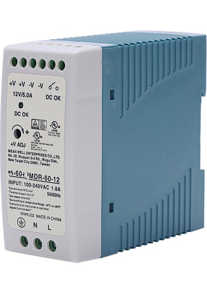 3x Mdr-60 12V 60W Din Raylı Güç Kaynağı Ac-Dc Sürücü Voltaj Regülatörü Güç Kaynağı 110V 220V (Yurt Dışından)