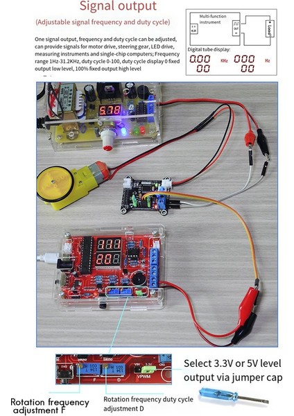 Sinyal Jeneratörü Çok Fonksiyonlu Enstrüman Yapımı Dıy Elektronik Kiti Akım Sıcaklık Algılama Lehimleme Egzersizi (Yurt Dışından)