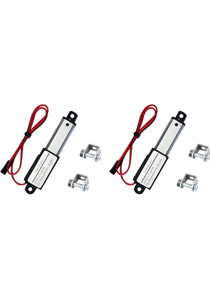 2x Elektrikli Mini Lineer Aktüatör - 2 Inç Strok, 64N/14,4LB, Hız 0,6 Inç/s (Yurt Dışından)