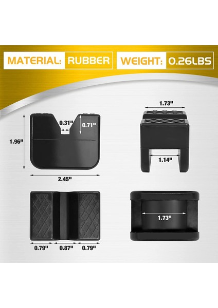 Kriko Stand Pedleri, Evrensel Lastik Kriko Ped Adaptörü, Ray Sıkıştırma Kaynakları Koruyucusu, 4'lü Paket (Yurt Dışından) modelleri