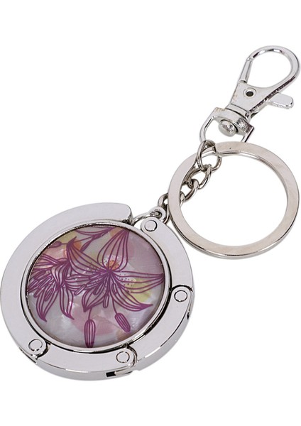 2x Anahtarlık / Katlanır Çanta Kancası Çanta Kancası Kapı Masa Çinko Alaşım Kanca Zambak Mor (Yurt Dışından) modelleri