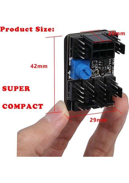 5x 3-Pin 4-Pin Fan Adaptörü Pwm Pc Kasa Soğutma Fanı Hub 8 Yollu Splitter 12 V Hız Kontrol Cihazı 6-Pin Güç Bağlantı Noktası ile (Yurt Dışından)