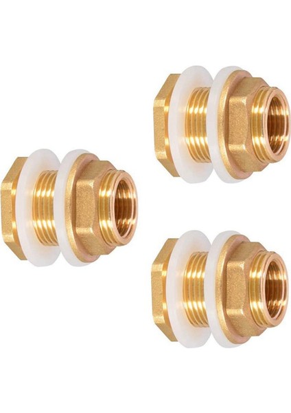 Katı Pirinç Bölme Bağlantısı, 3 Takım 1/2ın Dişi 3/4ın Erkek Katı Pirinç Su Deposu Konektörü Dişli Silikon Halkalar (Yurt Dışından) fiyatları