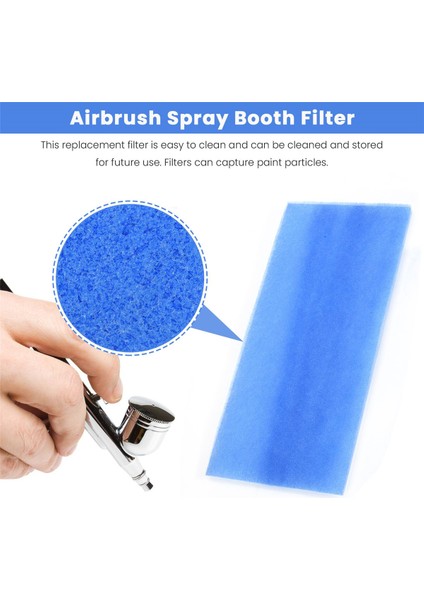 Airbrush Hobi Airbrush Püskürtme Kabini Filtre Seti, Fiberglas Kabin Master Için Uyumlu Filtreyi Değiştirin, Paasche 2 Parça (Yurt Dışından)