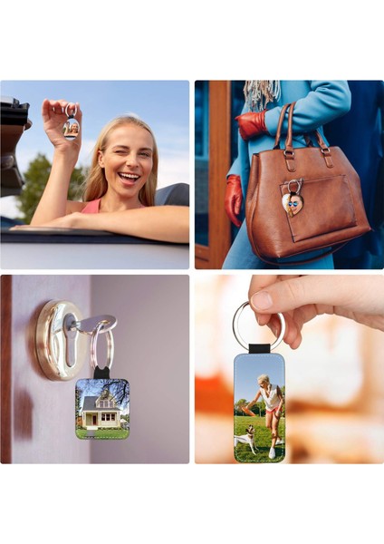 12 Paket Süblimasyon Boşlukları Anahtarlık 4 Türleri Glitter Pu Deri Anahtarlık Dıy Isı Transferi Anahtarlık Altın (Yurt Dışından) fırsatları