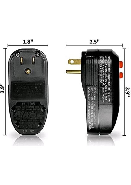 3x Gfcı Yedek Fiş Düzeneği 3 Uçlu 15A Topraklama Arızası Devre Kesici Güvenlik Rcd Koruması Abd Fişi (Yurt Dışından) fırsatları