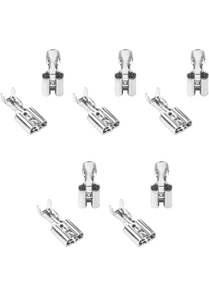 500 Adet 6.3mm Yalıtımsız Dişi Maça Itmeli Sıkma Terminali Yalıtımsız 2.5mm² (Yurt Dışından)