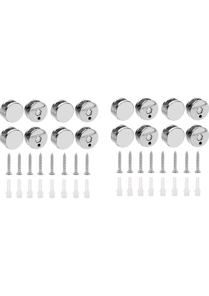 16 Adet Ayna Klip Seti Ayna Tutucu Klipler Çinko Alaşım Ayna Tutucular Duvarlar Için Sabit Bağlantı 3-5mm Kalın Ayna (Yurt Dışından)