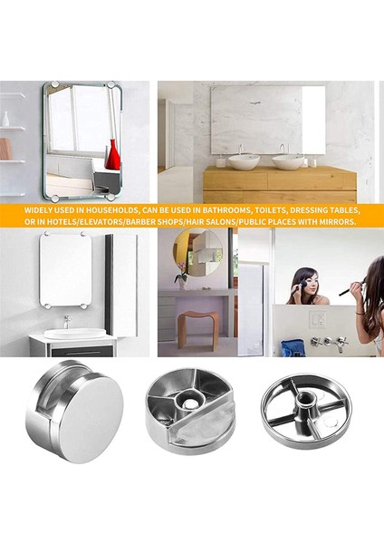 16 Adet Ayna Klip Seti Ayna Tutucu Klipler Çinko Alaşım Ayna Tutucular Duvarlar Için Sabit Bağlantı 3-5mm Kalın Ayna (Yurt Dışından) modelleri