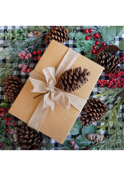 12 Adet Doğal Çam Kozalağı Seçtikleri Noel Çam Kozalağı Spreyleri Orta Çam Kozalağı Seçtikleri Kablolu Sapları ile 8.3 Inç Uzun Noel Için, A (Yurt Dışından) indirimleri