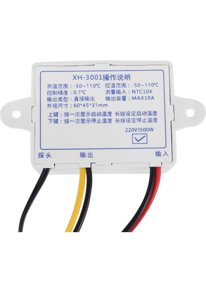 5x 220 V Dijital LED Sıcaklık Kontrol Cihazı 10A Termostat Kontrol Anahtarı Probu Yeni (Yurt Dışından)