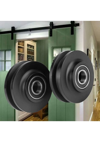 4 Adet Kayan Ambar Kapısı Tekerleği Ağır Dolap Pencere Kasnak Silindiri Sessiz Sürgülü Kapı Parça Dıy Ahır Kapısı Için Mükemmel (Yurt Dışından) indirimleri