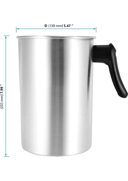 2'li Paket Alüminyum Mum Yapımı Yatırma Kapları, Damlatmayan Ağızlı ve Isıya Dayanıklı Saplı 4 Lb Balmumu Eritme Kazanı (Yurt Dışından) fiyatları