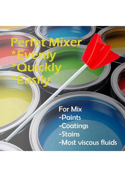 2x Boya Karıştırıcı ve Epoksi Karıştırıcı Aparatı, Epoksi Reçine, Lateks, Yağ Karışımları Için 1/4 Inç Altıgen Matkap Chuck ile (Yurt Dışından) fırsatları