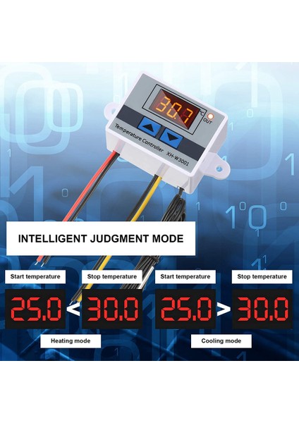 4 Adet XH-W3001 Dijital Sıcaklık Kontrol Cihazı Modülü Termostat Anahtarı Su Geçirmez Prob Elektronik Termostat 12V 10A 120W (Yurt Dışından)