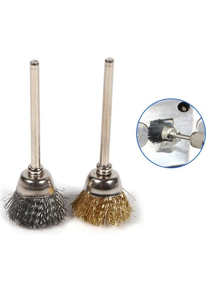 88 Parça Mini Tel Fırça Tekerlek Fincan Pirinç Çelik Tel Fırça Seti 1/8 Inç (3mm) Elektrikli Döner Aletler Için (Yurt Dışından)