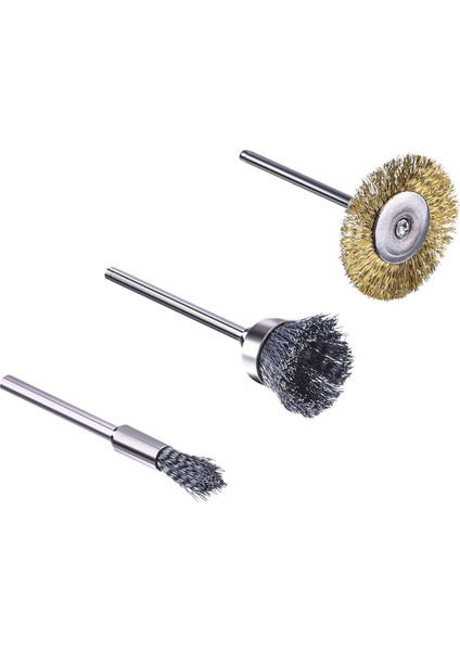 88 Parça Mini Tel Fırça Tekerlek Fincan Pirinç Çelik Tel Fırça Seti 1/8 Inç (3mm) Elektrikli Döner Aletler Için (Yurt Dışından)