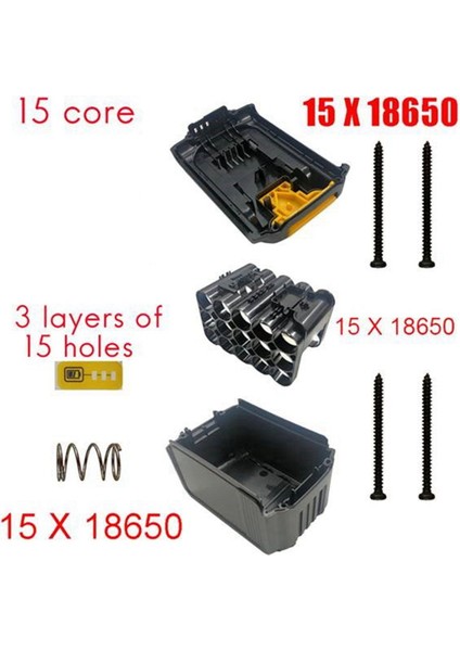 18V 20V Için 2x 15X18650 Li-Ion Pil Plastik Kasa Muhafazası (Yurt Dışından) indirimleri