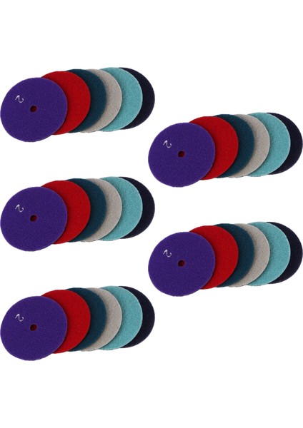 30 Adet 100 mm Kuru Parlatma Pedi 4 Inç Keskin Tip Elmas Parlatma Pedleri Mermer Için Taş Zımpara Diski (Yurt Dışından)