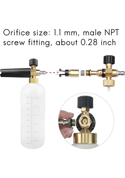 4 Adet Köpük Topu Orifis Nozul Uçları ve 10 Adet Köpük Yapıcı, Üniversal 1,1 mm Diş Nozulu ve Mesh Filtre (Yurt Dışından) fiyatları