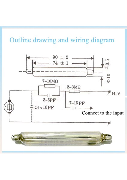 1 Takım J321 Geiger Tüp Sayacı Sert Beta Dedektörleri Iyon Odası ile Nükleer Radyasyon Dedektörü Için Tüp (Yurt Dışından)