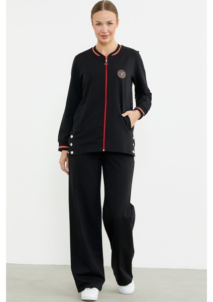 Çıtçıt Detaylı Ribanalı Eşofman Takım - Siyah fiyatları