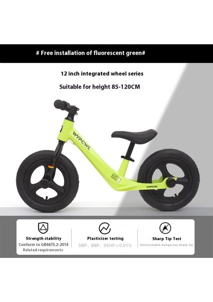 Alaşımlı Çocuk Denge Arabası Pedalsız 1-6 Yaş Yo-Yo Iki Tekerlekli Bebek Kayar Yürüteç (Yurt Dışından)