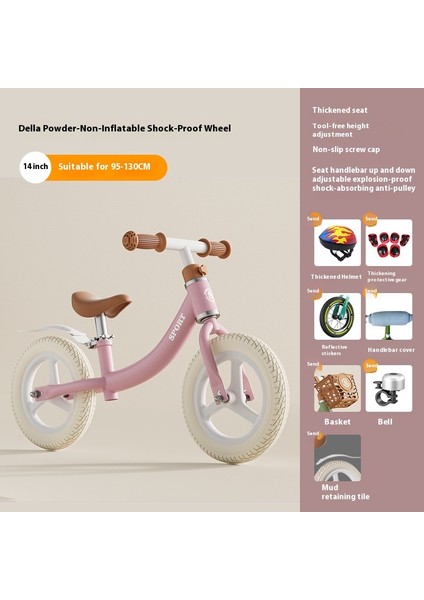 Ayak Pedalı Olmayan Çocuk Denge Arabası Iki Tekerlekli Kendinden Tahrikli Bisiklet 3-5 Yaş Bebek Paten Yürüteç (Yurt Dışından)