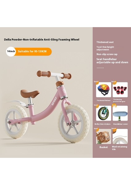 Ayak Pedalı Olmayan Çocuk Denge Arabası Iki Tekerlekli Kendinden Tahrikli Bisiklet 3-5 Yaş Bebek Paten Yürüteç (Yurt Dışından)