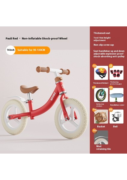 Ayak Pedalı Olmayan Çocuk Denge Arabası Iki Tekerlekli Kendinden Tahrikli Bisiklet 3-5 Yaş Bebek Paten Yürüteç (Yurt Dışından)