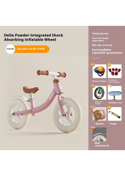 Ayak Pedalı Olmayan Çocuk Denge Arabası Iki Tekerlekli Kendinden Tahrikli Bisiklet 3-5 Yaş Bebek Paten Yürüteç (Yurt Dışından)