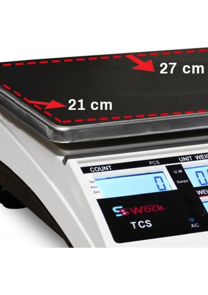 Tcs-A 30K Dijital Hassas Sayıcı Terazi - Hassasiyet: 0.5 Gr. Max: 30 Kg. fırsatları