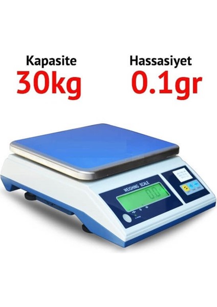 Tsc-30 Dijital Hassas Terazi - Hassasiyet: 0.1 Gr. Max: 30 Kg.