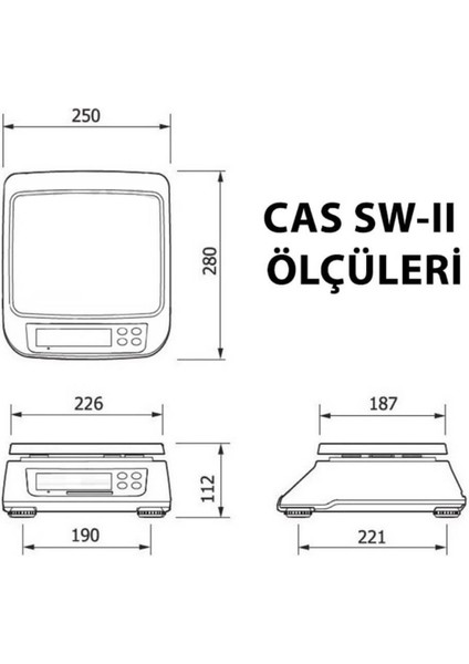 Sw Iı Dijital Hassas Terazi Hassasiyet: 1/2 Gr. Max: 6kg.(Onaylı)