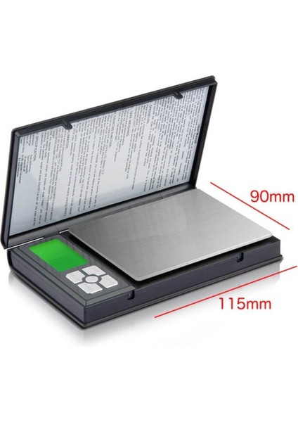 Notebook Kapaklı Cep Terazisi - Hassasiyet: 0,01 Gr. Max: 500 Gr. modelleri