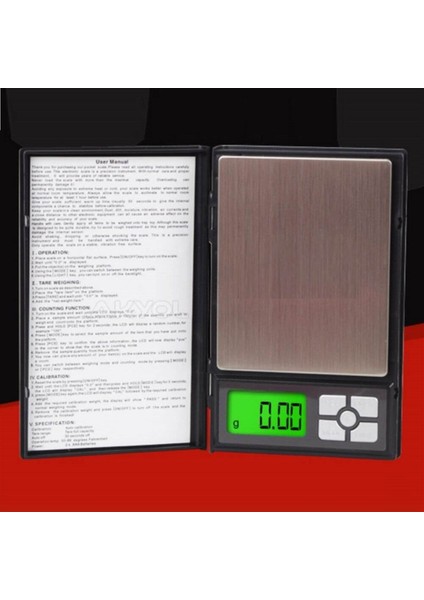Notebook Kapaklı Cep Terazisi - Hassasiyet: 0,01 Gr. Max: 500 Gr. indirimleri