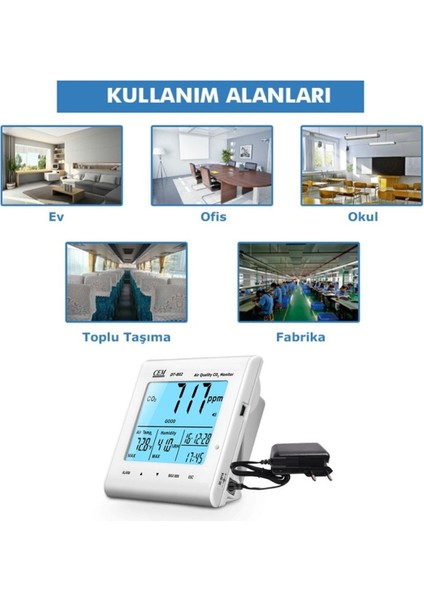 DT-802 Hava Kalitesi Ölçüm Cihazı | Karbondioksit Ölçer modelleri