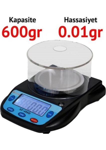 Sf 400D Dijital Hassas Terazi - Hassasiyet: 0.01 Gr. Max: 600GR. modelleri