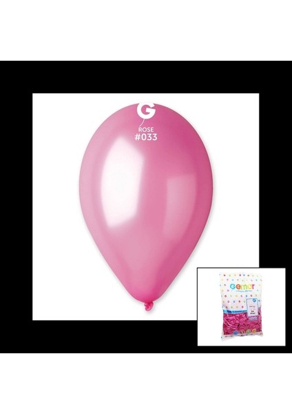 GM-110-33 Metalik - Pembe Balon 11&amp;apos;&amp;apos; - 28CM - 100 Parça