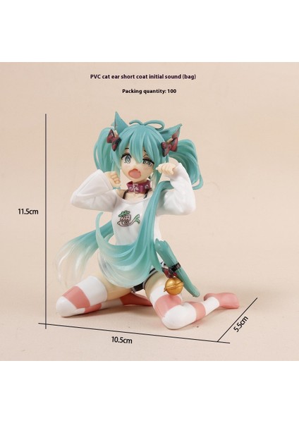 Hatsune Miku El Modeli Ikincil Yuan Sevimli Masaüstü Şasi Süsleri El Aleti (Yurt Dışından)