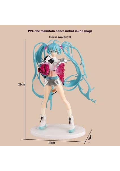 Hatsune Miku El Modeli Ikincil Yuan Sevimli Masaüstü Şasi Süsleri El Aleti (Yurt Dışından)