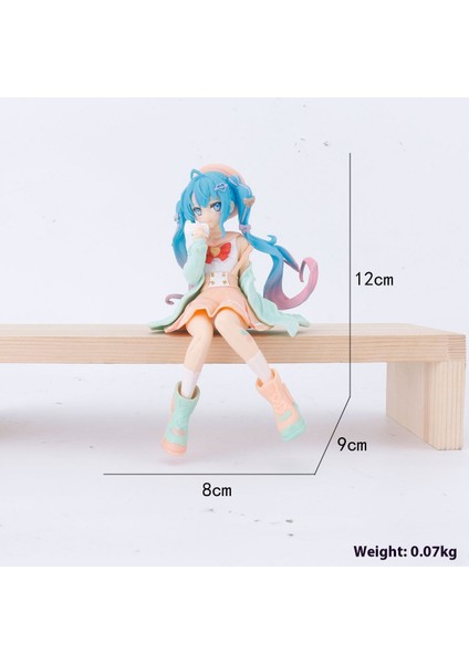 Hatsune Miku El Modeli Ikincil Yuan Sevimli Masaüstü Şasi Süsleri El Aleti (Yurt Dışından)
